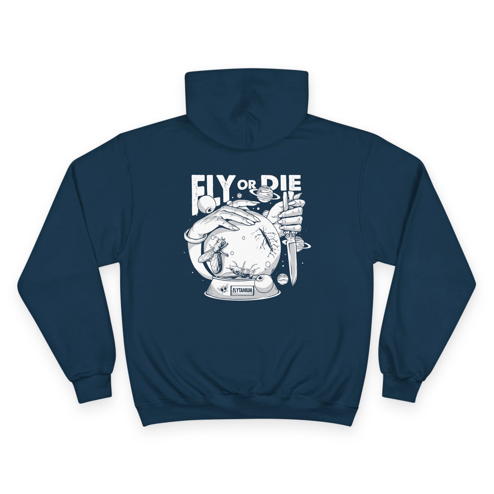Flytanium - Fly or Die Graphic Hoodie | White