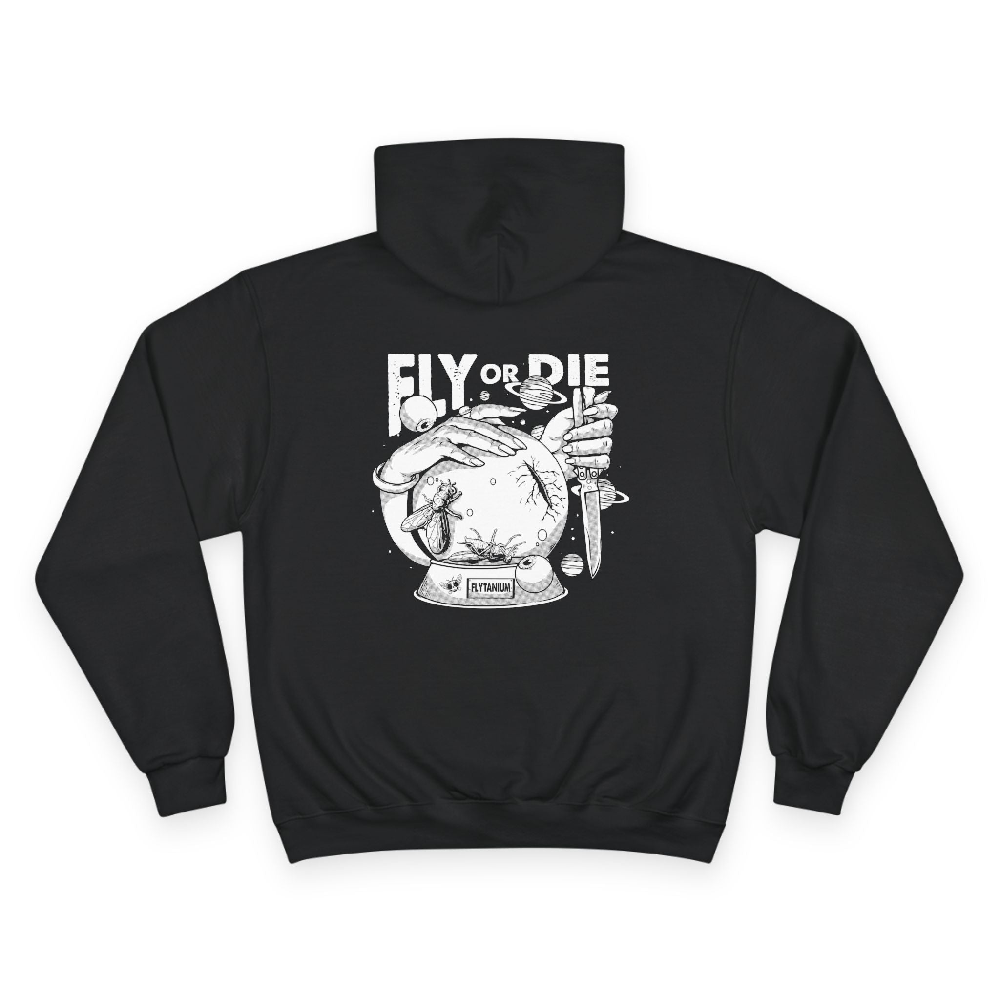 Flytanium - Fly or Die Graphic Hoodie | White